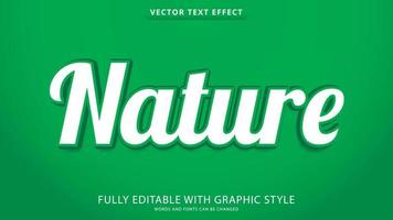 natuur teksteffect bewerkbaar met grafische stijl vector