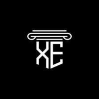 xe letter logo creatief ontwerp met vectorafbeelding vector