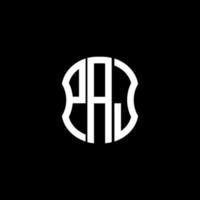 paj brief logo abstract creatief ontwerp. paj uniek ontwerp vector