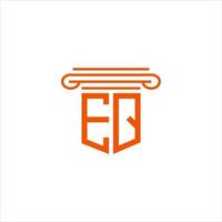 eq letter logo creatief ontwerp met vectorafbeelding vector