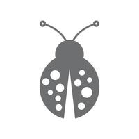 eps10 grijs vector lieveheersbeestje pictogram geïsoleerd op een witte achtergrond. lieveheersbeestje-symbool in een eenvoudige, platte trendy moderne stijl voor uw websiteontwerp, ui, logo, pictogram en mobiele applicatie