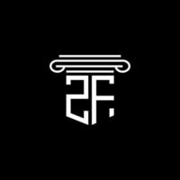zf letter logo creatief ontwerp met vectorafbeelding vector