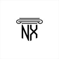 nx letter logo creatief ontwerp met vectorafbeelding vector