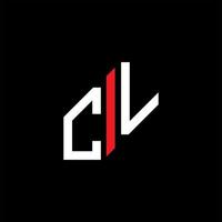 cl letter logo creatief ontwerp met vectorafbeelding vector