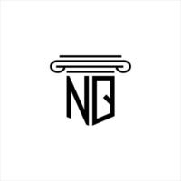 nq letter logo creatief ontwerp met vectorafbeelding vector