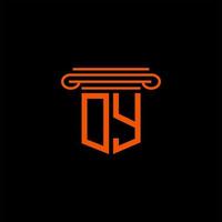 dy letter logo creatief ontwerp met vectorafbeelding vector