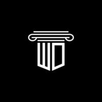 wd letter logo creatief ontwerp met vectorafbeelding vector
