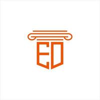 ed letter logo creatief ontwerp met vectorafbeelding vector