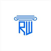 rw letter logo creatief ontwerp met vectorafbeelding vector