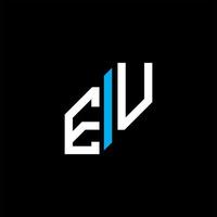 eu letter logo creatief ontwerp met vectorafbeelding vector