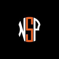 NSP brief logo abstract creatief ontwerp. nsp uniek ontwerp vector