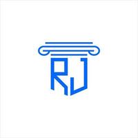 rj letter logo creatief ontwerp met vectorafbeelding vector