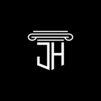 jh letter logo creatief ontwerp met vectorafbeelding vector