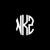 nkz brief logo abstract creatief ontwerp. nkz uniek ontwerp vector