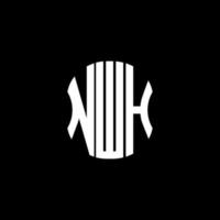 nwh brief logo abstract creatief ontwerp. nwh uniek ontwerp vector