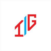 ig letter logo creatief ontwerp met vectorafbeelding vector