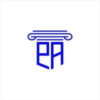 pa letter logo creatief ontwerp met vectorafbeelding vector