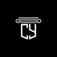cy letter logo creatief ontwerp met vectorafbeelding vector