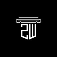 zw letter logo creatief ontwerp met vectorafbeelding vector