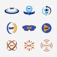 360 technologie iconen vector