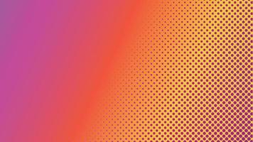 kleurrijke halftone achtergrond ontwerpsjabloon, moderne pop-art, abstracte stippen patroon illustratie, vintage textuur element, paars violet geel oranje gradatie, afgeronde vorm, polka-dotted, polkadot vector