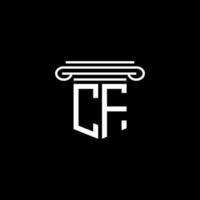 cf letter logo creatief ontwerp met vectorafbeelding vector