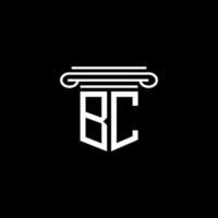 bc letter logo creatief ontwerp met vectorafbeelding vector