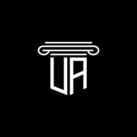 ua letter logo creatief ontwerp met vectorafbeelding vector