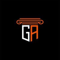 ga letter logo creatief ontwerp met vectorafbeelding vector