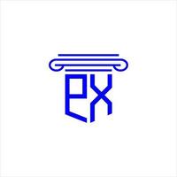 px letter logo creatief ontwerp met vectorafbeelding vector