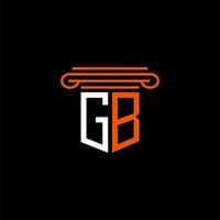 gb letter logo creatief ontwerp met vectorafbeelding vector