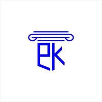 pk letter logo creatief ontwerp met vectorafbeelding vector