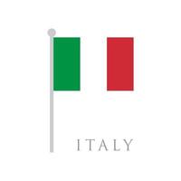 italië vlag plat ontwerp vectorillustratie vector