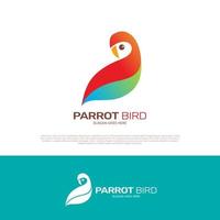 papegaai liefde vogel logo ontwerp vector