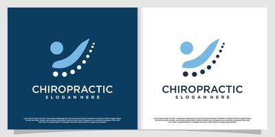 chiropractie logo met moderne stijl premium vector deel 3.