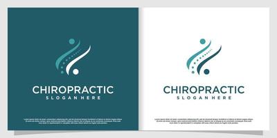 chiropractie logo met moderne stijl premium vector deel 1.