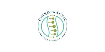 chiropractische logo-collectie met creatief element concept premium vectordeel 7. vector