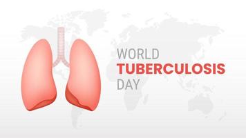 wereld tuberculose dag op witte achtergrond vector