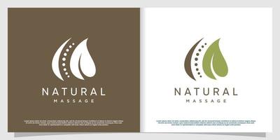 chiropractisch logo-ontwerp voor massage, therapie, gezondheid en service premium vectordeel 7. vector