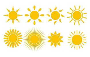 verscheidenheid van zonnen iconen illustratie
