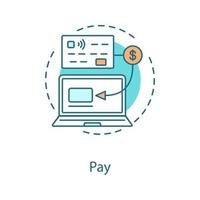 giraal betalingsconcept icoon. online bankieren idee dunne lijn illustratie. snelle transacties. vector geïsoleerde overzichtstekening