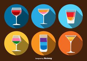 Cocktails Drinken Pictogrammen vector
