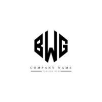 bwg letter logo-ontwerp met veelhoekvorm. bwg veelhoek en kubusvorm logo-ontwerp. bwg zeshoek vector logo sjabloon witte en zwarte kleuren. bwg-monogram, bedrijfs- en onroerendgoedlogo.