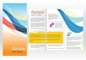 Business design curves brochure vector