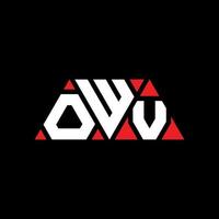 owv driehoek brief logo ontwerp met driehoekige vorm. owv driehoek logo ontwerp monogram. owv driehoek vector logo sjabloon met rode kleur. owv driehoekig logo eenvoudig, elegant en luxueus logo. owv