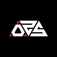 ozs driehoek letter logo ontwerp met driehoekige vorm. ozs driehoek logo ontwerp monogram. ozs driehoek vector logo sjabloon met rode kleur. ozs driehoekig logo eenvoudig, elegant en luxueus logo. ozs