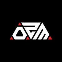 ozm driehoek letter logo ontwerp met driehoekige vorm. ozm driehoek logo ontwerp monogram. ozm driehoek vector logo sjabloon met rode kleur. ozm driehoekig logo eenvoudig, elegant en luxueus logo. ozm