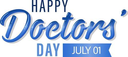 gelukkige doktersdag in juli-logo vector