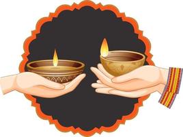 diwali diya concept vector