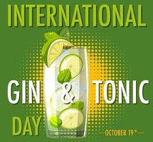 internationale gin-tonic dagbanner vector